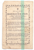 DP  Devotie Doodsprentje - Henricus Pot - Maarke Kerkem 1822 - 1896 - Todesanzeige