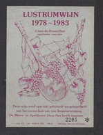 Etiquette De Vin Côtes Du Roussillon  -  Tennis De Matten 1978/1983  à  Apeldoom  (Pays Bas) - Thème Tennis - Sonstige & Ohne Zuordnung