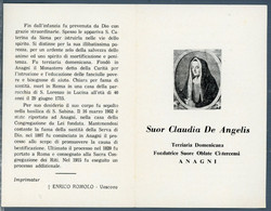 °°° Santino N. 2035 Suor Claudia De Angelis - Anagni °°° - Religion &  Esoterik