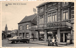 3317"LEUZE DE HAINAUT -  HOTEL DE LA COURONNE " ANIMATA  CON AUTO  ANNI 50 - Leuze-en-Hainaut