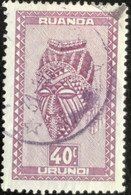 Ruanda-Urundi - C10/52 - (°)used - 1948 - Michel 113 - Inheemse Kunst - Oblitérés