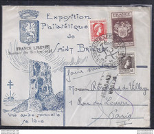 Enveloppe Locale Journee Du Timbre 1944 Saint Brieuc  Marianne D 'alger - Cartas