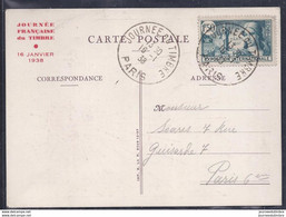 Carte Federale  Journee Du Timbre 1938 Paris Exposition Internationale 1937 - Covers & Documents
