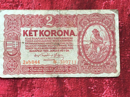Monnaies & Billets  Billet Hongrie Magyar - 2 Couronnes-Ket Corona-Budapest 1920 - Hungary