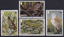 MiNr. 480 - 483 Großbritannien-Jersey 1989, 25. April. Seltene Tiere - Postfrisch/**/MNH - Jersey