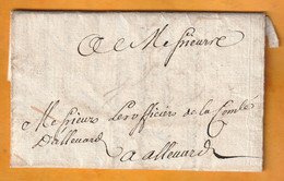 1722 - Lettre Pliée Avec Correspondance De 3 Pages De GRENOBLE Vers ALLEVARD, Isère - 1701-1800: Precursores XVIII