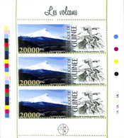 A8083 - REP.GUINEE - ERROR MISPERF  Stamp Sheet - 2021 Geology VOLCANOS - Volcans