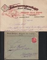 Germany - Letter Sheet + Cover From 1928: Paul Zaspel In Mügeln Posted 1928 (TS17-16) - Cartas
