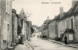 CPA 89 EPINEUIL LA GRANDE RUE RARE BELLE CARTE !! - Autres & Non Classés