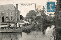 CPA 61 ST GERMAIN DE LA COUDRE ENTREE DU BOURG ROUTE DE BELLEME RARE BELLE CARTE !! - Autres & Non Classés