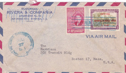 Honduras - 1954 Airmail Cover San Pedro To USA - Honduras