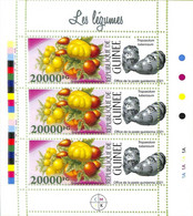 A8075 - REP.GUINEE - ERROR MISPERF  Stamp Sheet - 2021 Plants Legumes - Groenten
