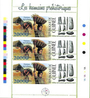 A8067 - REP.GUINEE - ERROR MISPERF  Stamp Sheet - 2021 Prehistorics People - Prehistory
