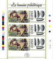 A8066 - REP.GUINEE - ERROR MISPERF  Stamp Sheet - 2021 Prehistorics People - Prehistory