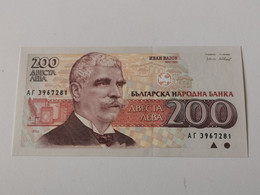 Billet Bulgarie, 200 Lev 1992. Excellent état - Bulgaria