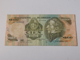 Billet Uruguay, 100 Pesos. Bonne état - Uruguay