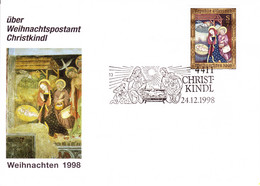 1998, Österreich, "Weihnachten - Fresco Propstei Tainach", SST. 4411 Christkindl 24.12.1998 UZ 13 (ANK 2302) - 1991-00 Cartas