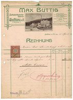 Orig. Beleg 1909 Zelluloidwaren Fabrik MAX BUTTIG Gablonz An Der Neiße Böhmen, Jablonec Nad Nisou Nach Teplitz Tischau - 1900 – 1949