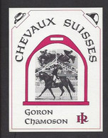 Etiquette De Vin Goron  -  Chevaux Suisses  -  Sport Equestre - Paarden