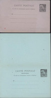 Colonies Entier Alphée Dubois Déesse Assise Sans Accent à "réservé" CP6B Noir S/ Lilas Réponse CP7B Noir S/ Bleu Vert - Standard Postcards & Stamped On Demand (before 1995)