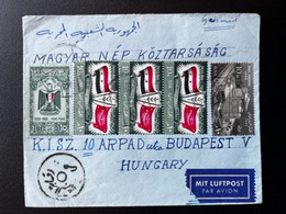 EGYPT 1959 AIR MAIL LETTER TO HUNGARY - Cartas