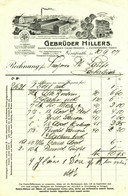 SOLINGEN Gräfrath Rechnung 1907 Deko " Gebr.HILLERS Dampf-Schokoladen- Cacao- Dragees- Zuckerwaarenfabrik " - Food