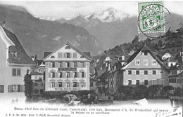 STANZ / STANS → Hauptplatz Mit Hotel Krone, Wein-Bier-Halle Anno 1904 - Stans