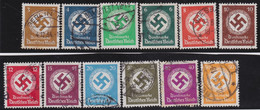 Deutsches Reich    .    Michel      .  Dienst  132/143      .     O   .     Gestempelt - Officials