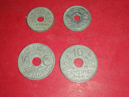 10 Centimes Lindauer Zinc Et état Français Grand Et Petit Module 1941 1943 1945 - Sonstige & Ohne Zuordnung