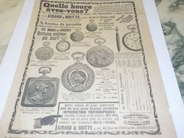 ANCIENNE PUBLICITE QUELLE HEURE AVEZ VOUS MONTRE GIRARD ET BOITTE  1914 - Andere & Zonder Classificatie