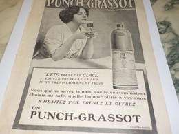 ANCIENNE PUBLICITE N HESITEZ PAS PRENEZ ET OFFREZ UN PUNCH GRASSOT  1914 - Alcools