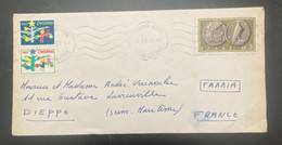 Enveloppe Affranchie Grèce Oblitération ATHINAI AVION 1965 - Cartas & Documentos