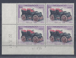 MONACO - N° 570 - CADILLAC 1906 - Bloc De 4 COIN DATE - NEUF SANS CHARNIERE - 22/3/61 - Unused Stamps