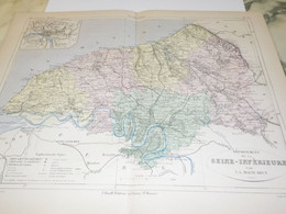 CARTE ANCIENNE 19e - PLAN DEPARTEMENT SEINE INFERIEURE ET ROUEN - MALTE BRUN 1881 - Cartes Géographiques