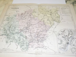CARTE ANCIENNE 19e - PLAN DEPARTEMENT CORREZE ET TULLE - MALTE BRUN 1881 - Cartes Géographiques