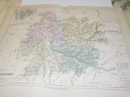 CARTE ANCIENNE 19e - PLAN DEPARTEMENT LOT ET GARONNE ET AGEN - MALTE BRUN 1881 - Cartes Géographiques