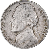 Monnaie, États-Unis, 5 Cents, 1954 - 1938-…: Jefferson