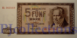 GERMANY DEMOCRATIC REPUBLIC 5 MARK 1964 PICK 22a UNC - 5 Deutsche Mark