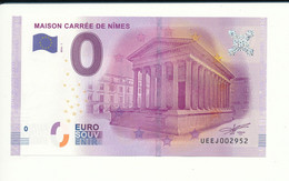 Billet Touristique  0 Euro  - MAISON CARRÉE DE NÎMES - UEEJ - 2016-1 N° 2952 - Billet épuisé - Other & Unclassified