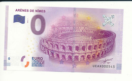 Billet Touristique  0 Euro  - ARÈNES DE NÎMES - UEAX - 2016-1 N° 542 - Billet épuisé - Other