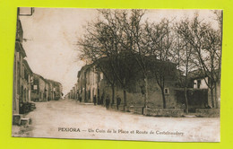 11 PEXIORA Vers BRAM Reproduction D'une Carte Postale Un Coin De La Place Et Route De Castelnaudary - Bram