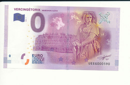 Billet Touristique  0 Euro  - VERCINGÉTORIX MUSÉOPARC ALESIA - UEEG - 2016-1  N° 590 - Billet épuisé - Other