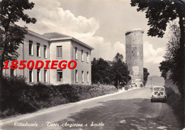 CITTADUCALE - TORRE ANGIOINA E SCUOLE  F/GRANDE VIAGGIATA 1961 ANIMATA - Rieti