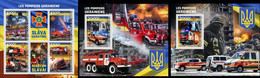 Niger 2022, Firemen In Ukraina, 4val In BF +2BF - Firemen