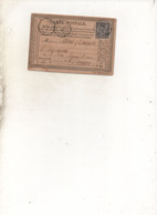 1877 - Carte Postale - Timbre Sage - 15 Ctes - Commande Au Verso - Droguerie à Paris - - Vorläufer