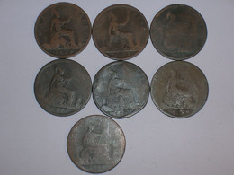 Gran Bretaña. LOTE DE 7 MONEDAS DE 1 PENIQUE 1873-1889 (10859C) - D. 1 Penny