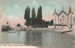 Vevey Embarcadère Château Couvreu Bateau à Vapeur - Steamer - Dampfschiff 1912 - VD Vaud