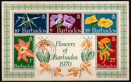 BARBADOS - 1970 - Flowers Of Barbados - Souvenir Sheet - USATI - Barbados (1966-...)