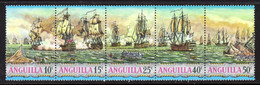 ANGUILLA - 1971 SEA BATTLES SHIPS SET (5V) FINE MNH ** SG 112-116 - Anguilla (1968-...)