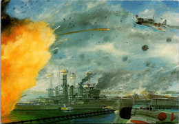 Hawaii Pearl Harbor Battleship Row 7 December 1941 Painting By Richard W DeRosset - Oahu